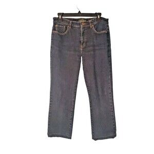 LRL Denim Capri Sz 8 High Waist Denim Jeans Dark Wash Green Label 23" Inseam